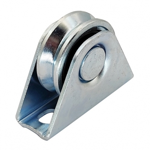 Колесо D38 опорное V профиль, с внешним кронштейном арт.412.38