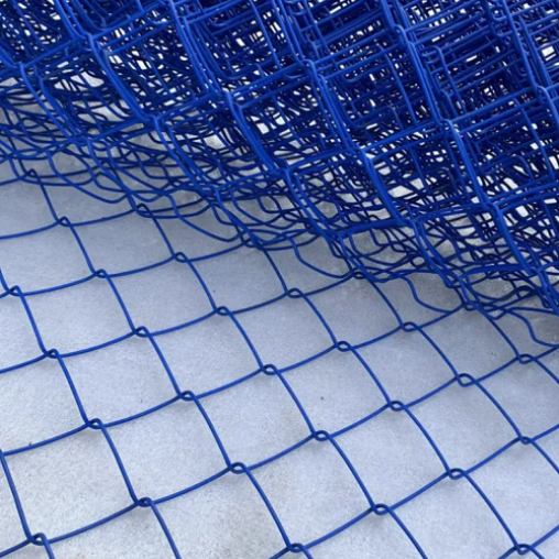 Сетка рабица в ПВХ синего цвета, высота 1.2м