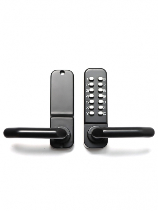 Замок для калитки дверей черного цвета кодовый врезной