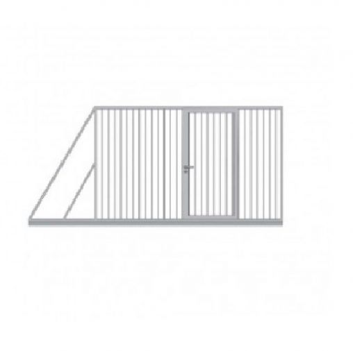 Откатные решетчатые ворота с калиткой 3500x1750 мм