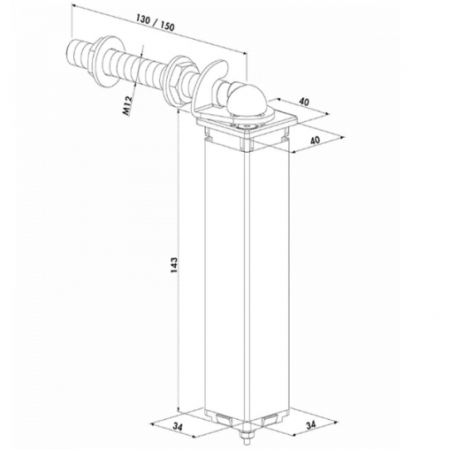 Пружинная петля для калитки locinox Арт SWING40-150