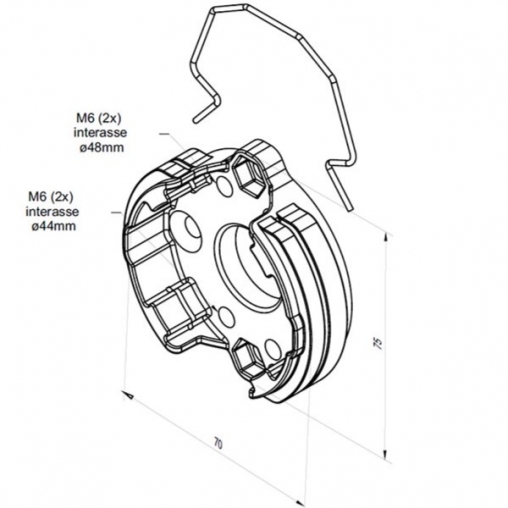 Крепление алюминиевое для внутривальной автоматики