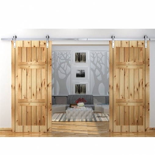 Амбарный механизм для раздвижных дверей в стиле LOFT из нержавеющей стали INOX