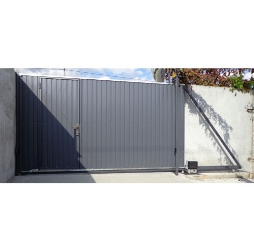 Откатные ворота с калиткой под проем 4500x2250 мм