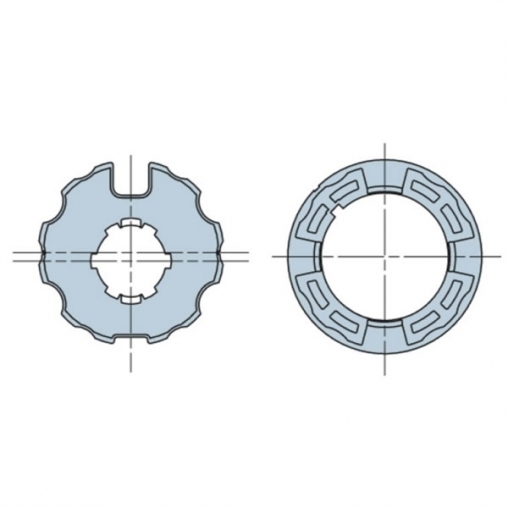 Адаптер для вала 70 с пазом для внутривальной автоматики