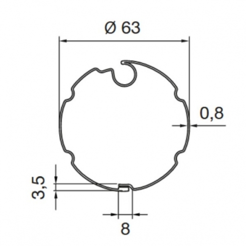 Адаптеры для вала 63x0.8 для внутривальной автоматики