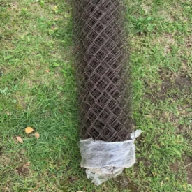 Сетка рабица в ПВХ высота 1.8м, рулон 10 метров, цвет коричневый