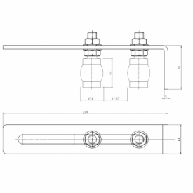 Кронштейн для откатных ворот, в компл 2 ролика, арт 60-192