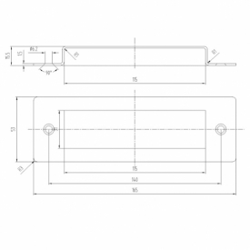 Ручка для сдвижных дверей, скрытая ручка LOFT арт 679