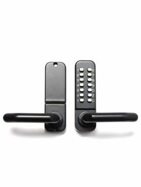 Замок для калитки дверей черного цвета кодовый врезной