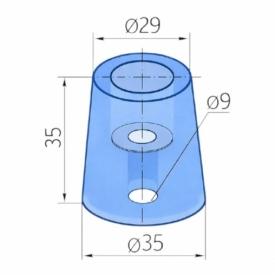 Отбойник резиновый для калитки и ворот. Арт. 29.35