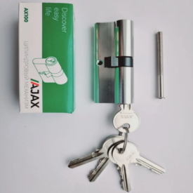 Цилиндр с ключами для замка AJAX 100-60 ключ-ключ, цилиндровый механизм 60 для замка