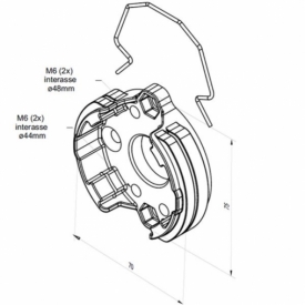 Крепление алюминиевое для внутривальной автоматики