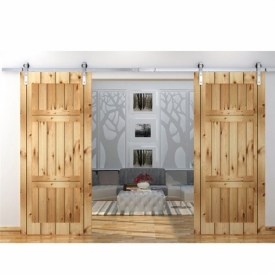 Амбарный механизм для раздвижных дверей в стиле LOFT из нержавеющей стали INOX