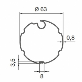 Адаптеры для вала 63x0.8 для внутривальной автоматики