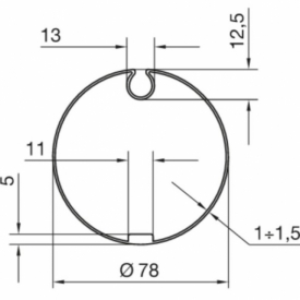 Адаптеры для вала NICE 78x(1-1.5) для внутривальной автоматики