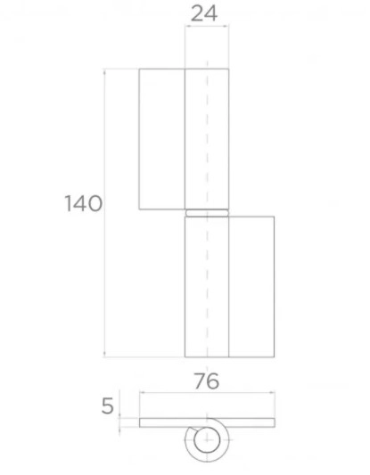 Усиленные петли для ворот артикул 61.124.03 с пластинами