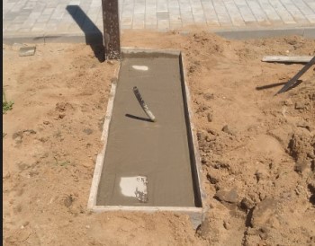 Бетонное основание под откатные ворота