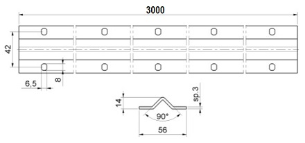 Монорельс направляющая для откатных ворот на колесе