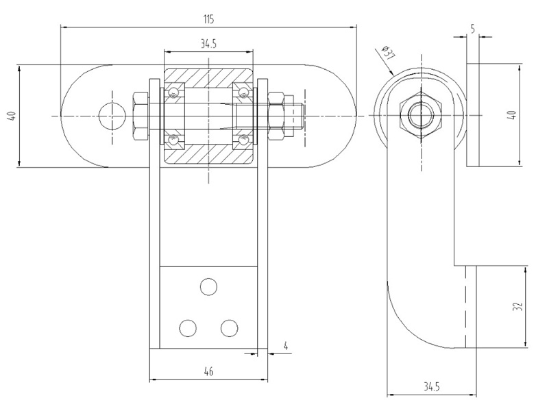 Петля под прикручивание для открытия на 180 град артикул 61.052 размеры