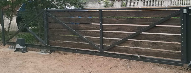 Рама откатных ворот с диагоналями