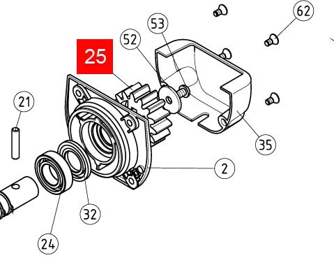 шестерня привода NICE RB250HS RB400 RB400KCE RB400KCE RBKCE RD400KCE ROKCE